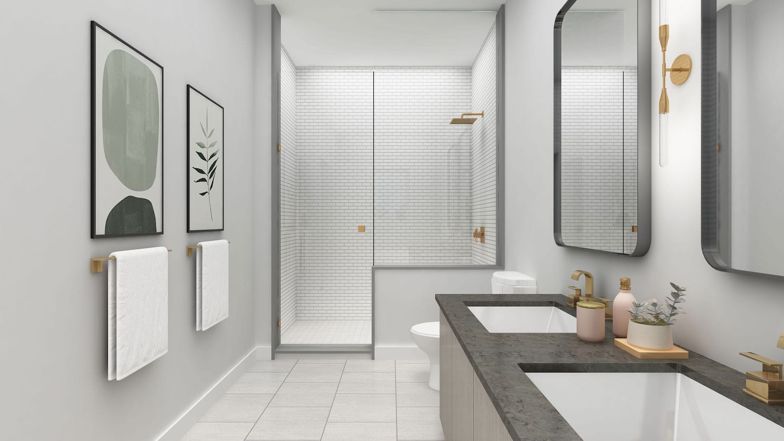 NuTowns Interior Rendering of Bathroom