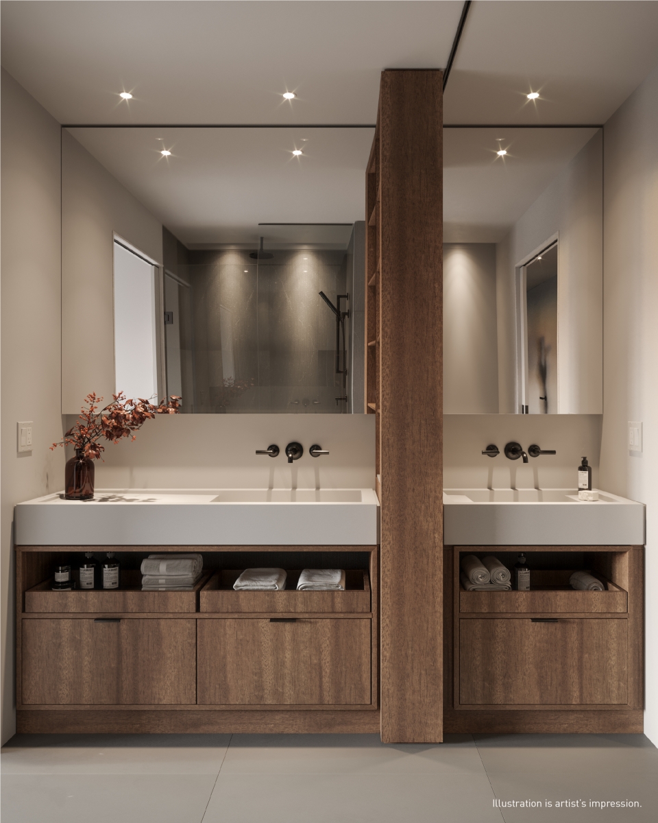 Rendering of 55C Bloor Yorkville Residences Bathroom