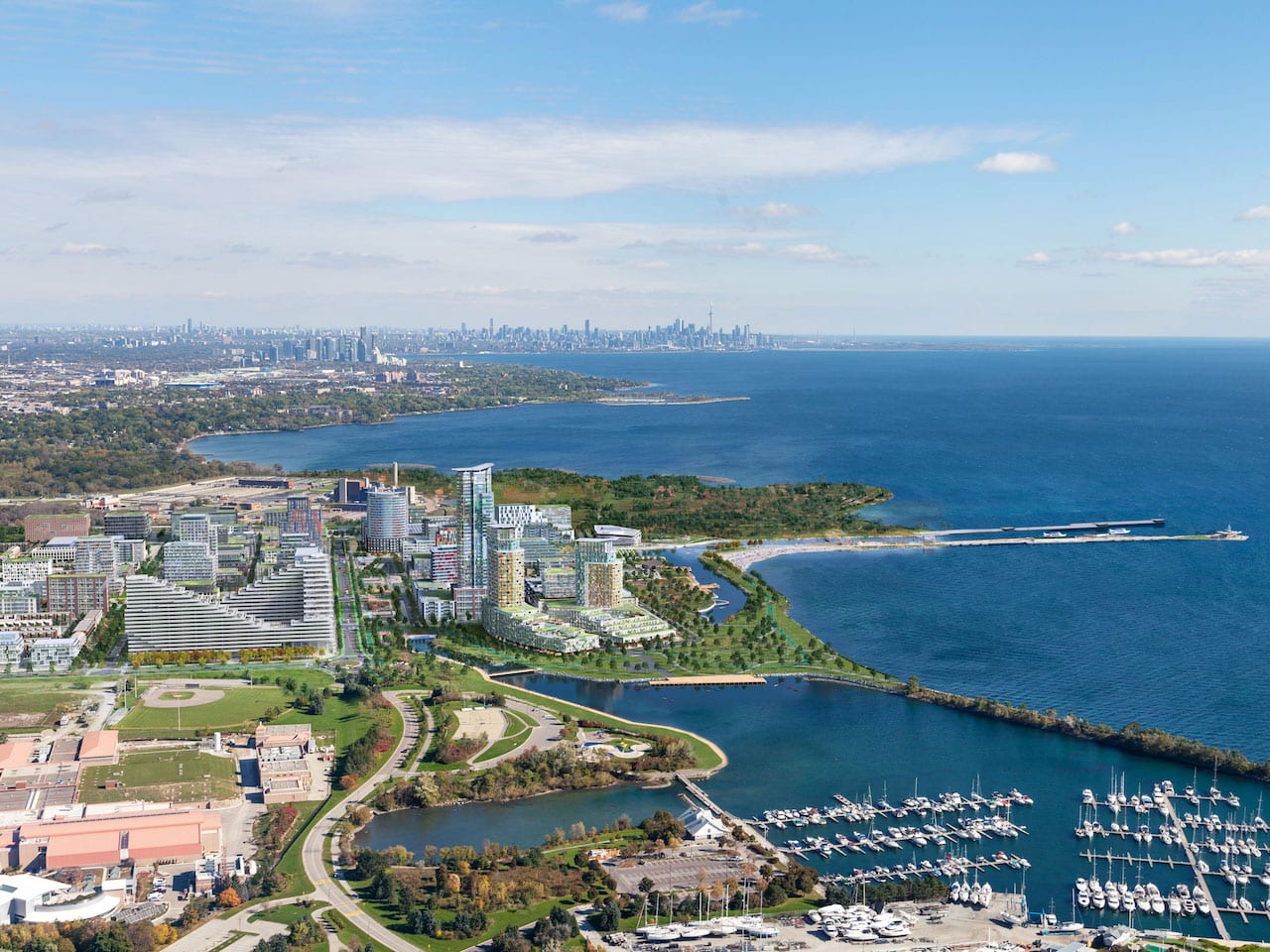 Rendering of Harbourwalk at Lakeview Village community marina
