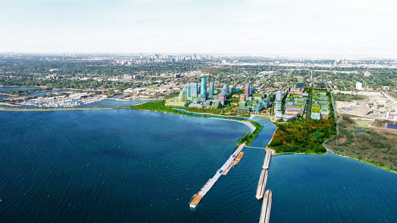 Tridel at Lakeview Village Aerial Rendering