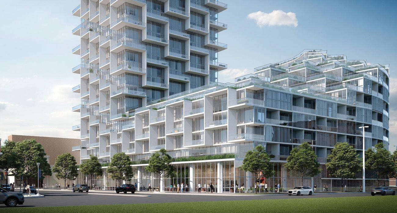 Exterior Rendering of Spirits Condos