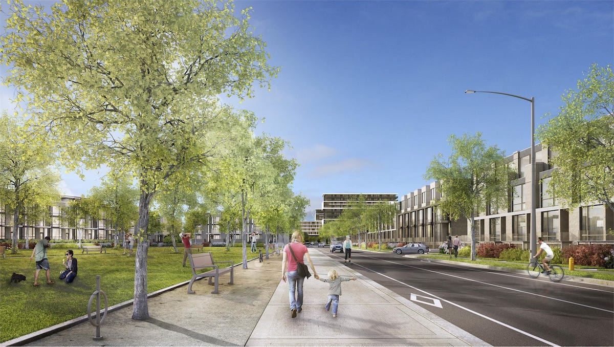 Rendering of The Yorkdale Condos Park Area