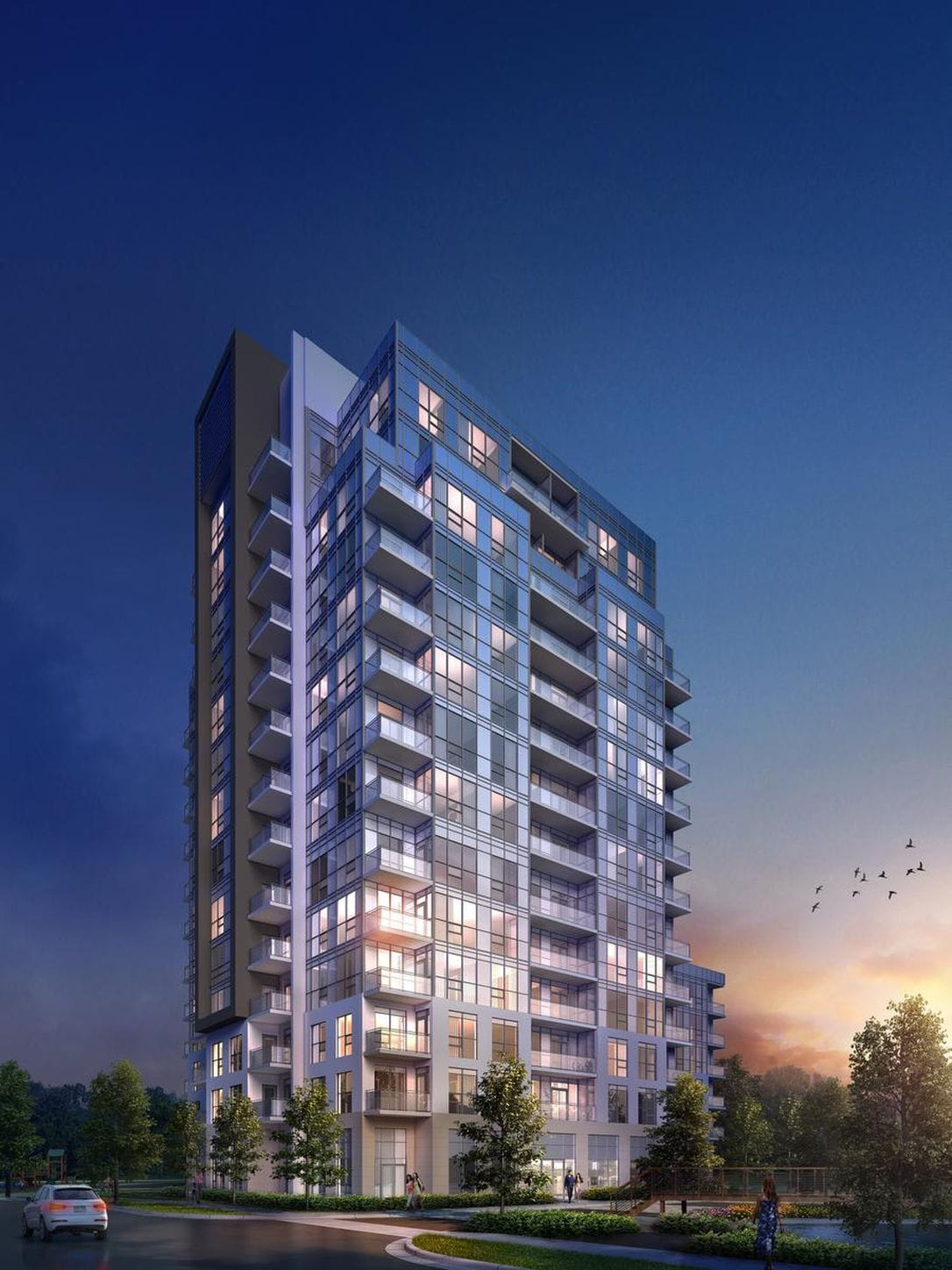 Exterior Rendering of Tricycle Condos