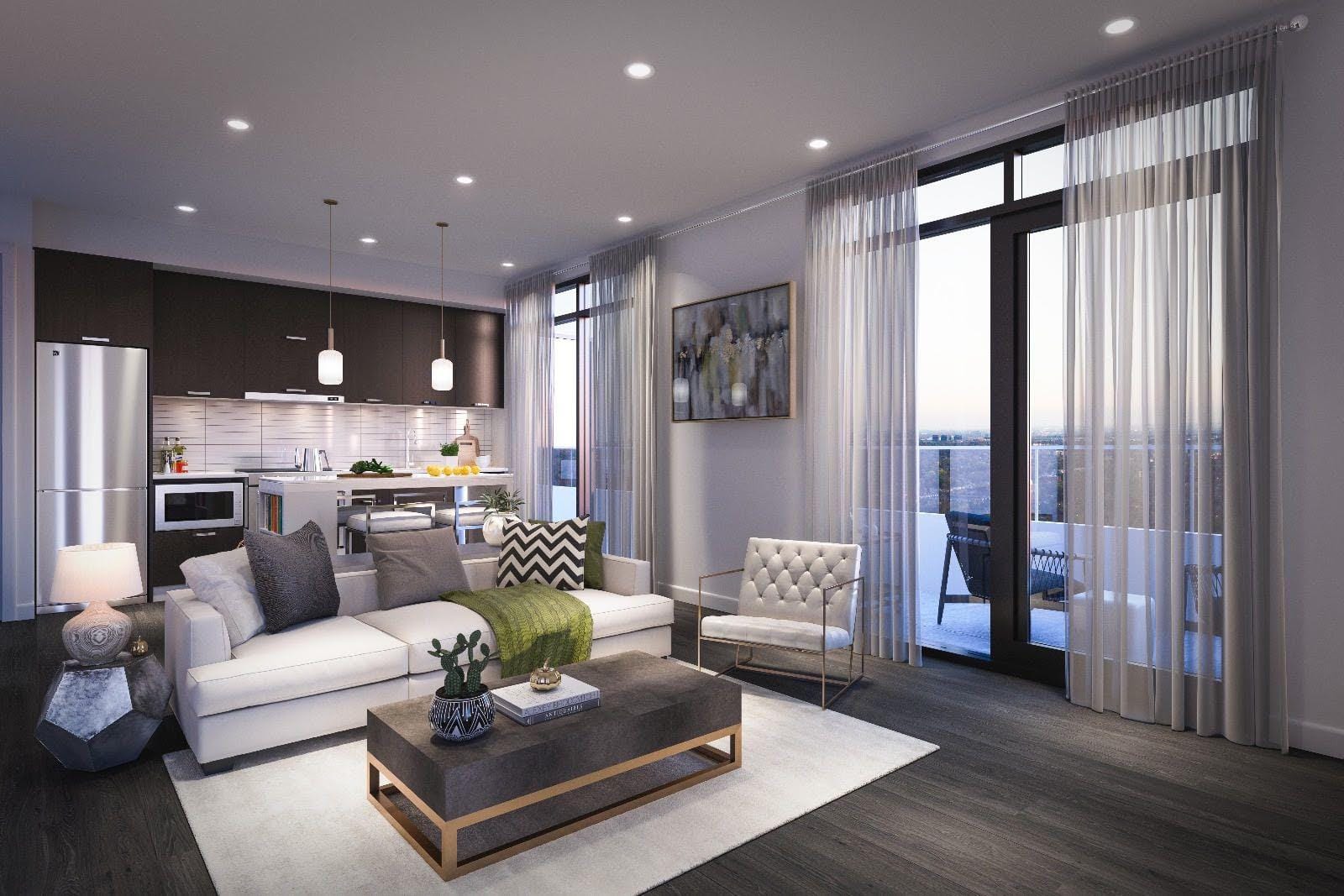 Verde Condos Suite Interior Rendering