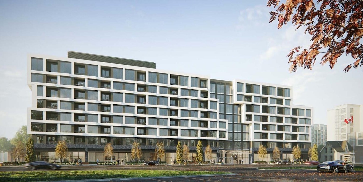 Rendering of The Branch Condos Full Building Exterior