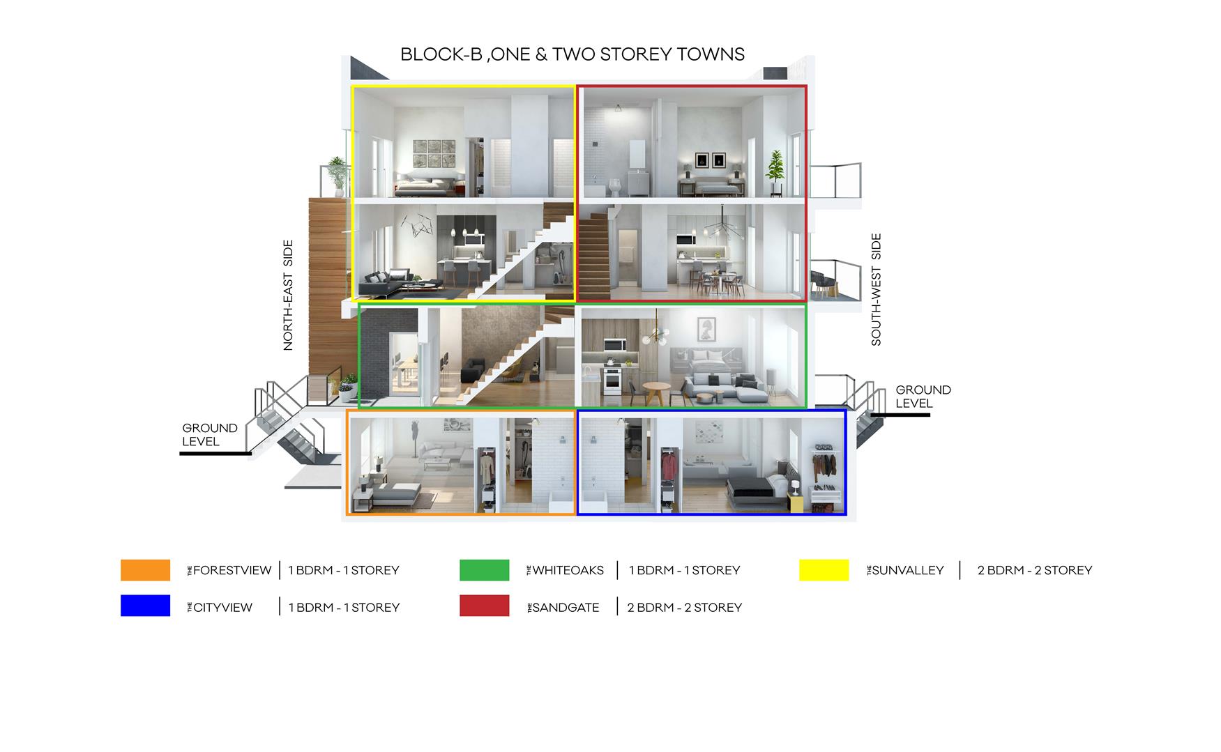 The Clarkson Urban Towns Suite Interior Diagram