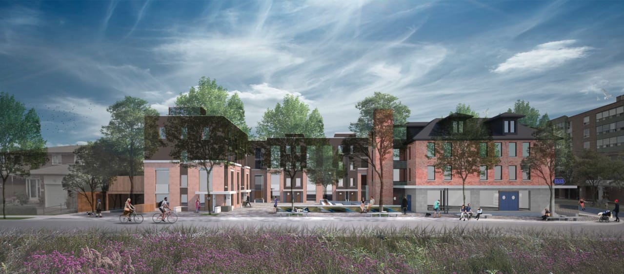The Mimico Condos Front View of Building Exterior