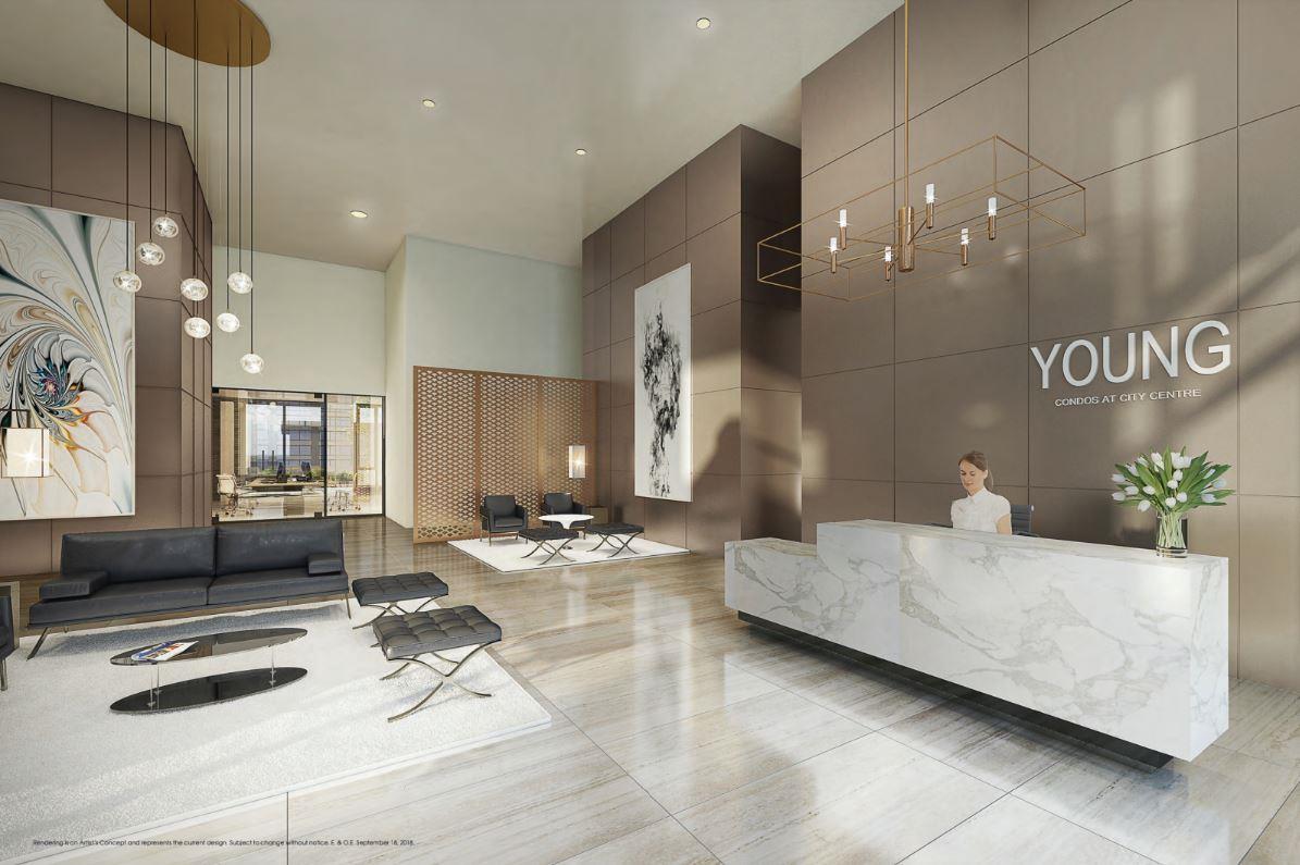 Young Condos at City Centre Lobby