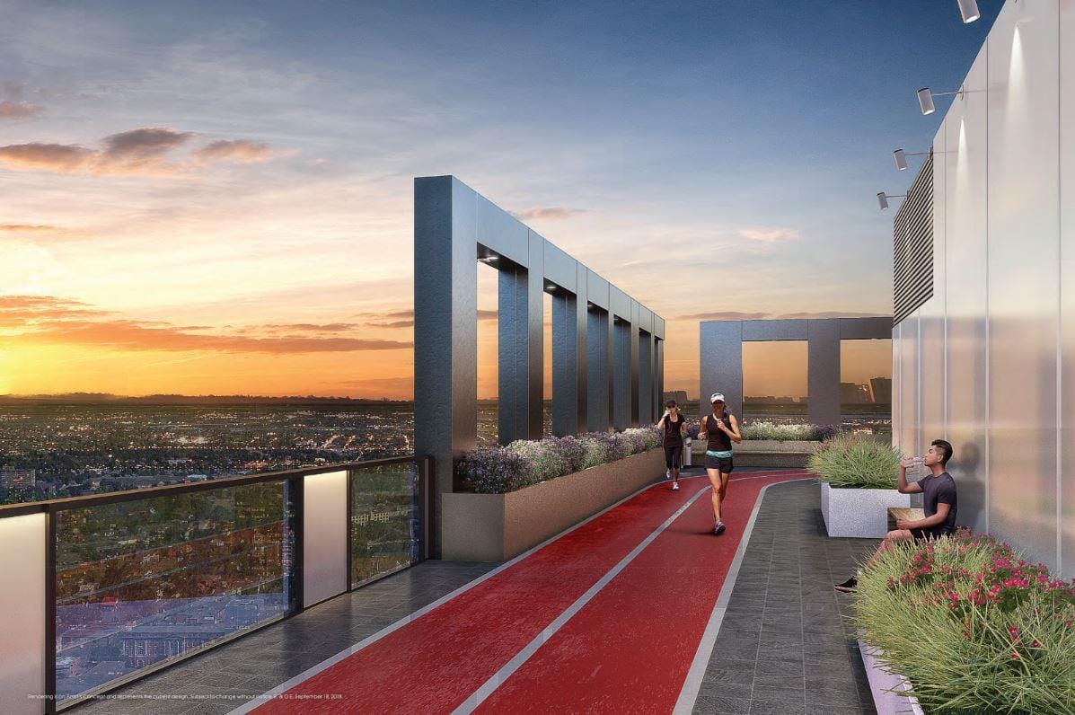 Young Condos at City Centre Rooftop Running Track