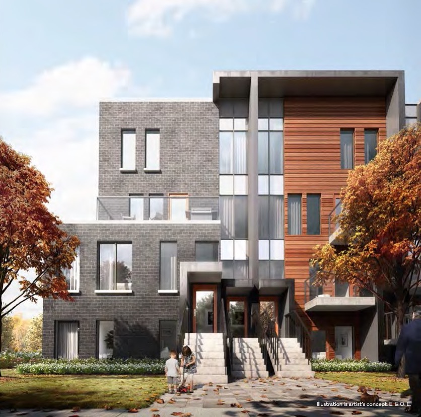 Exterior Rendering of 4Hundred East Mall Townhomes