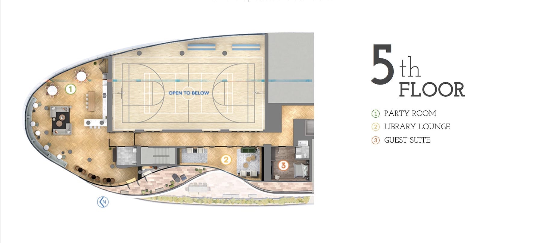 Parc Towns 5th Floor Amenities Diagram