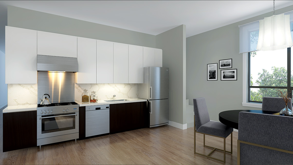 Rendering of Dellwood Park Urban Townhomes Unit Kitchen