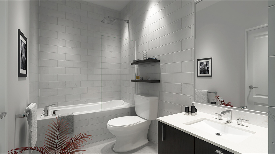 Rendering of Dellwood Park Urban Townhomes Unit Bathroom