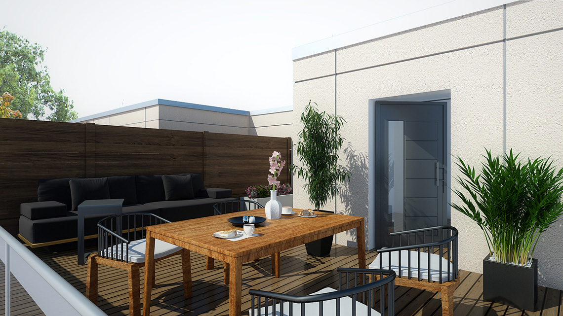 Rendering of Dellwood Park Urban Townhomes Terrace