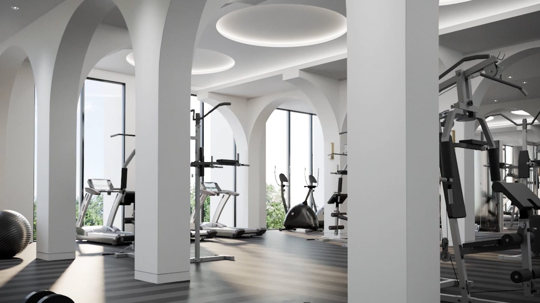 Interior Rendering of Eight Cedarland Condos Fitness Centre