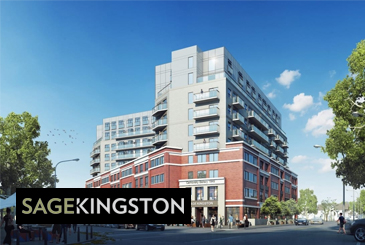 Sage Kingston Building Exterior with Logo Overlay