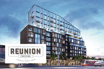 Exterior Rendering of Reunion Crossing Condos & Urban Towns