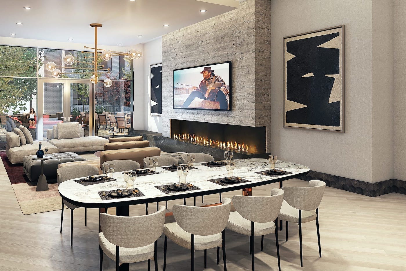 Party Room Rendering of Reunion Crossing Condos