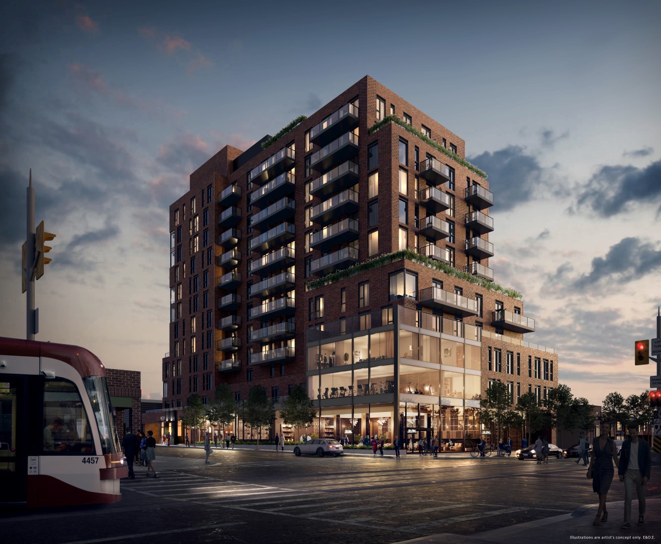 Exterior Rendering of St. Clair Village Condos
