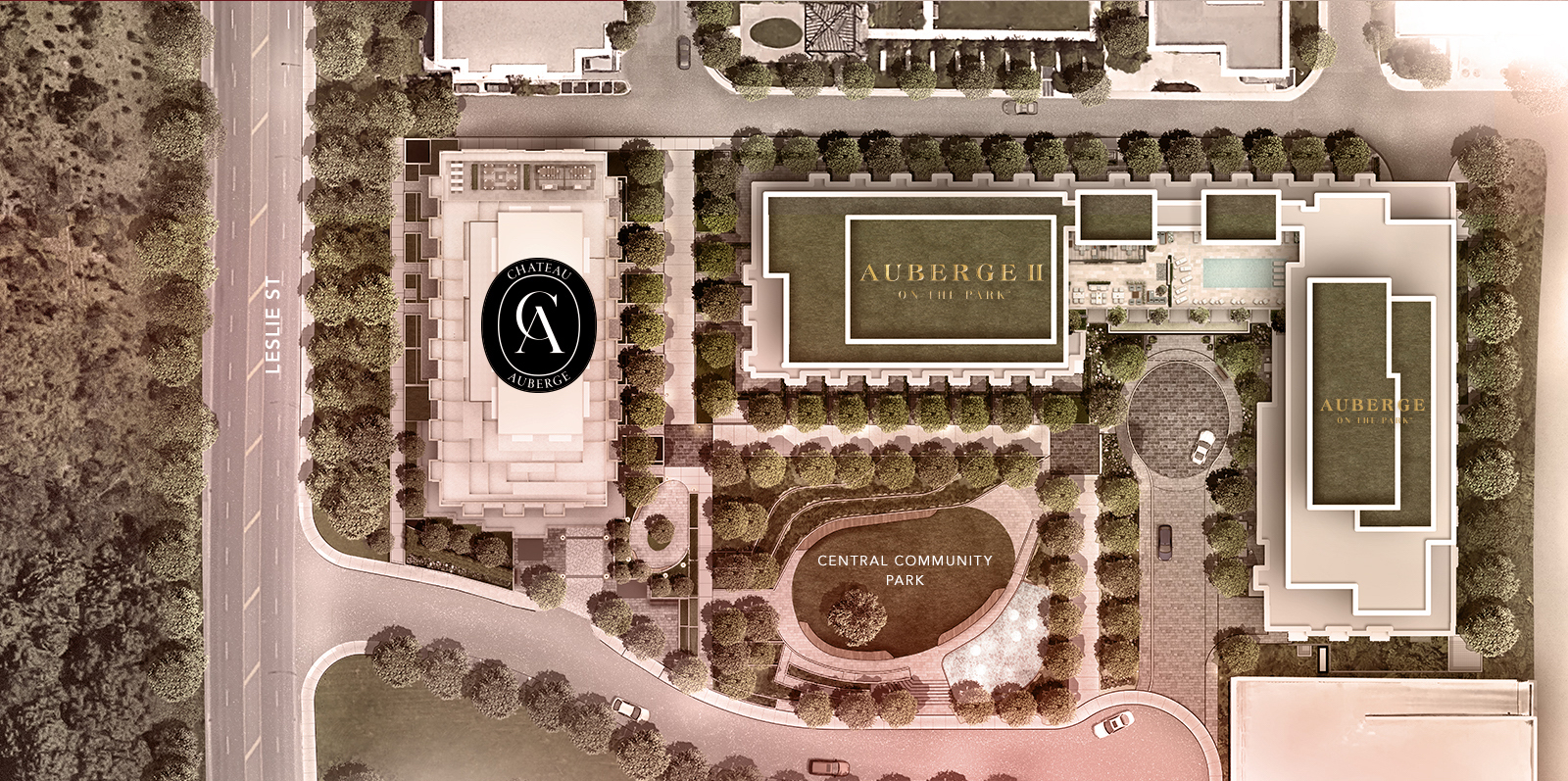 Chateau Auberge on the Park Site Plan