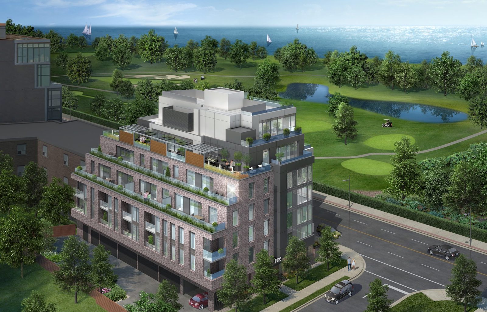 Exterior Rendering of Terrasse Condos at the Hunt Club