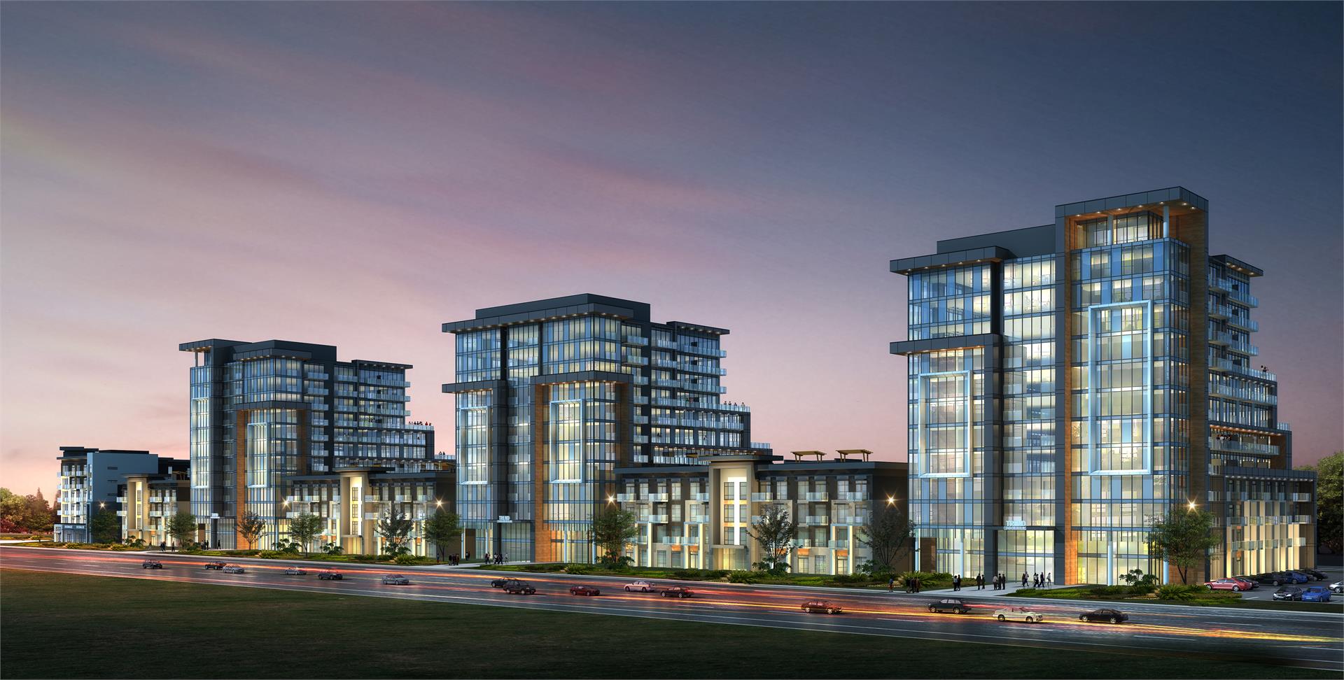 Exterior Rendering of Trend Living Condos