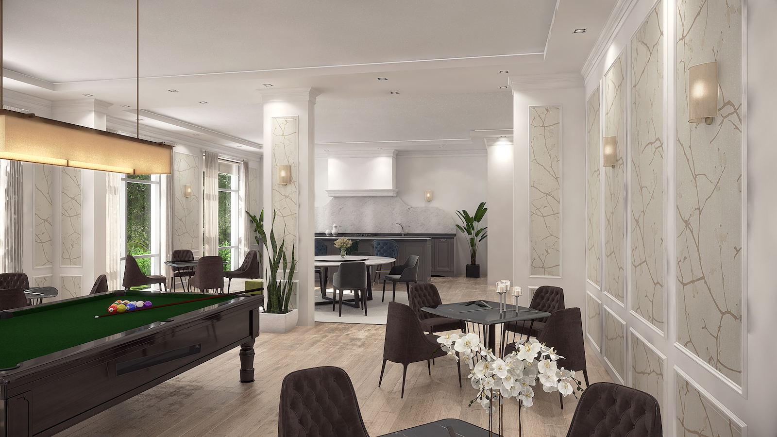 Party Room Rendering of Trend Living Condos
