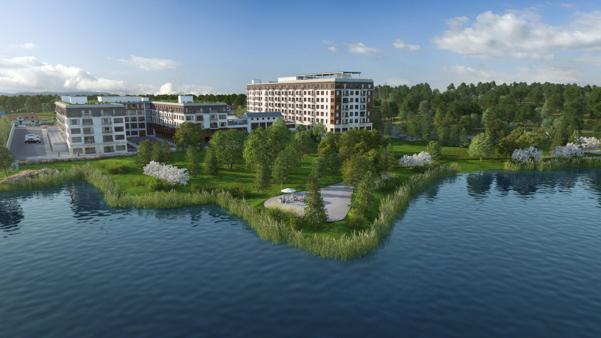 Exterior Rendering of The Landing at Little Lake