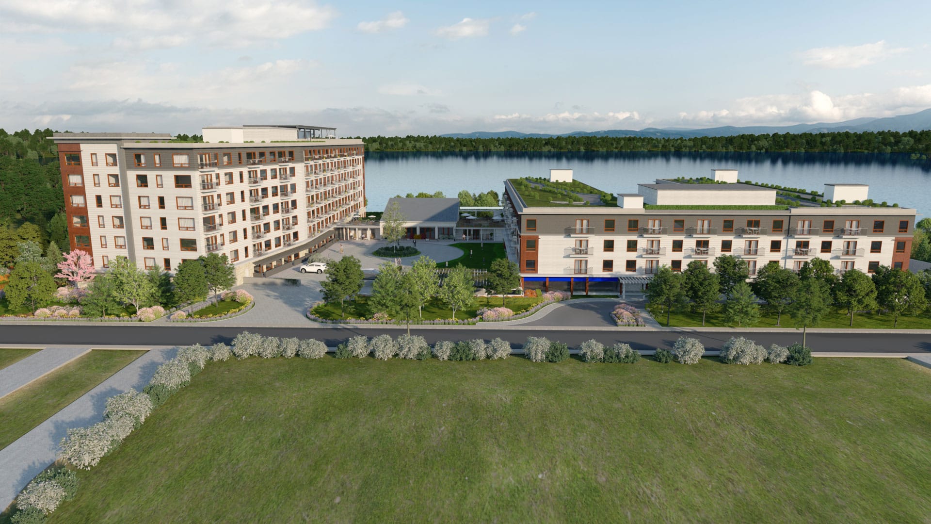 Exterior Rendering of The Landing at Little Lake