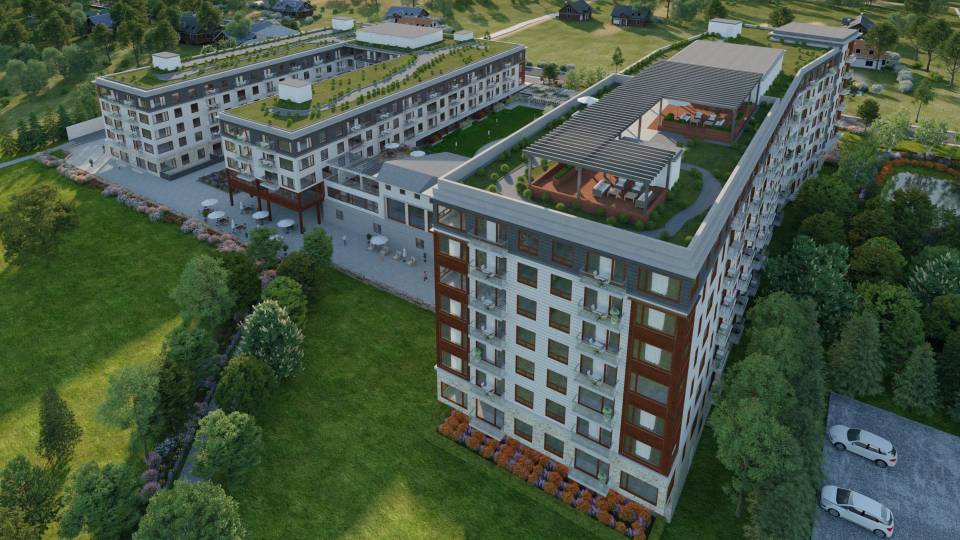 Exterior Rendering of The Landing at Little Lake