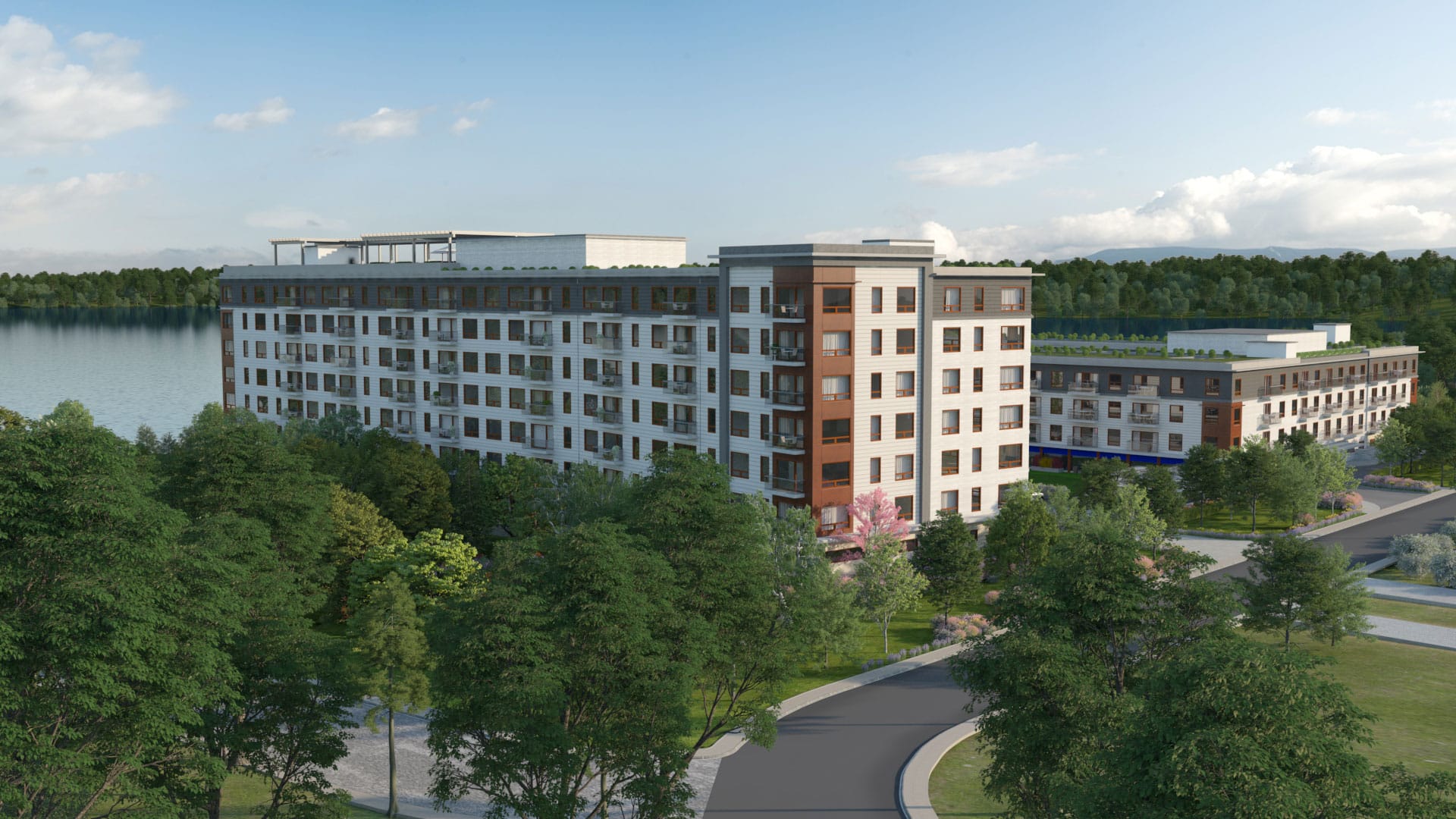 Exterior Rendering of The Landing at Little Lake
