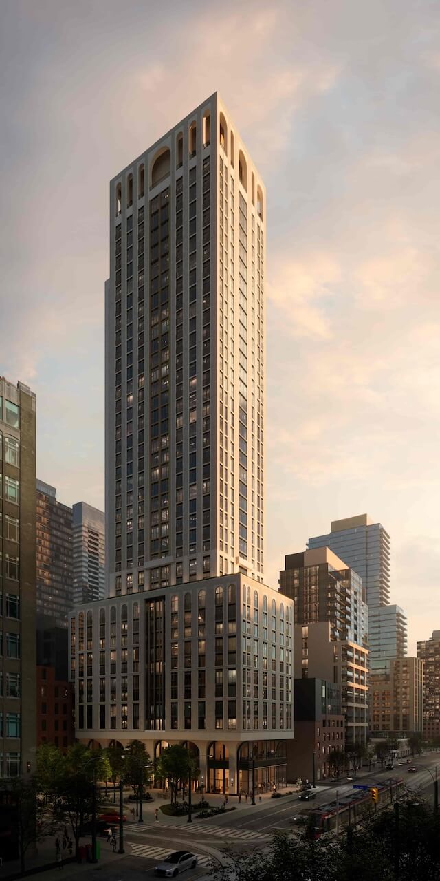 Rendering of 101 Spadina full view exterior