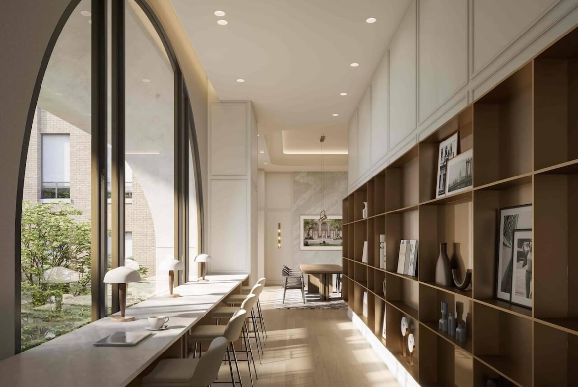 Rendering of 101 Spadina co-working space