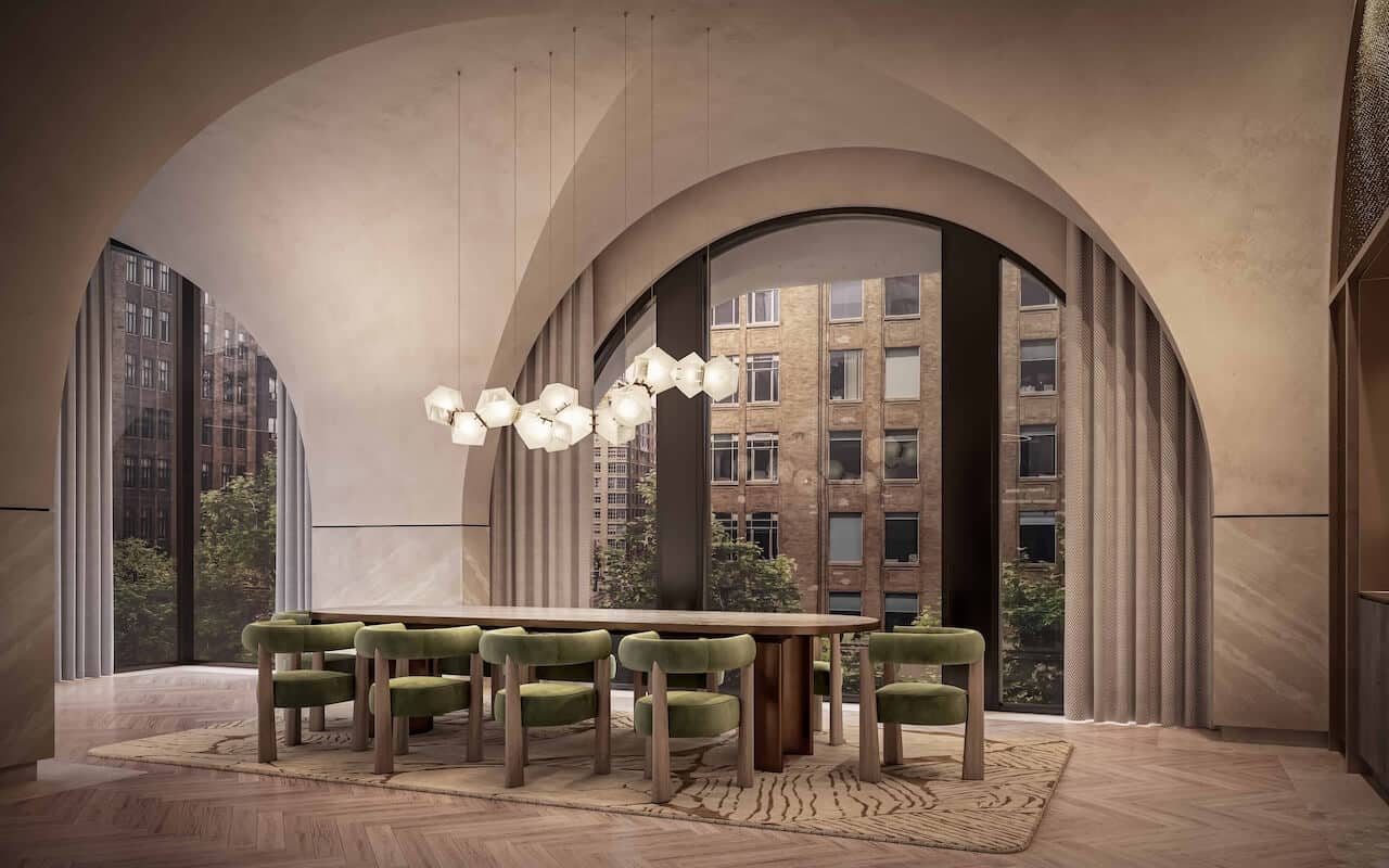 Rendering of 101 Spadina event dining area