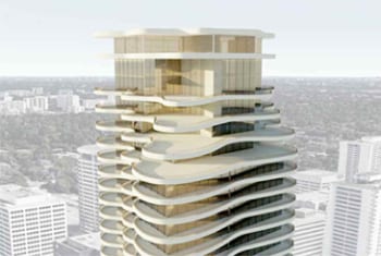 Exterior Rendering of Yonge + St. Clair Condos