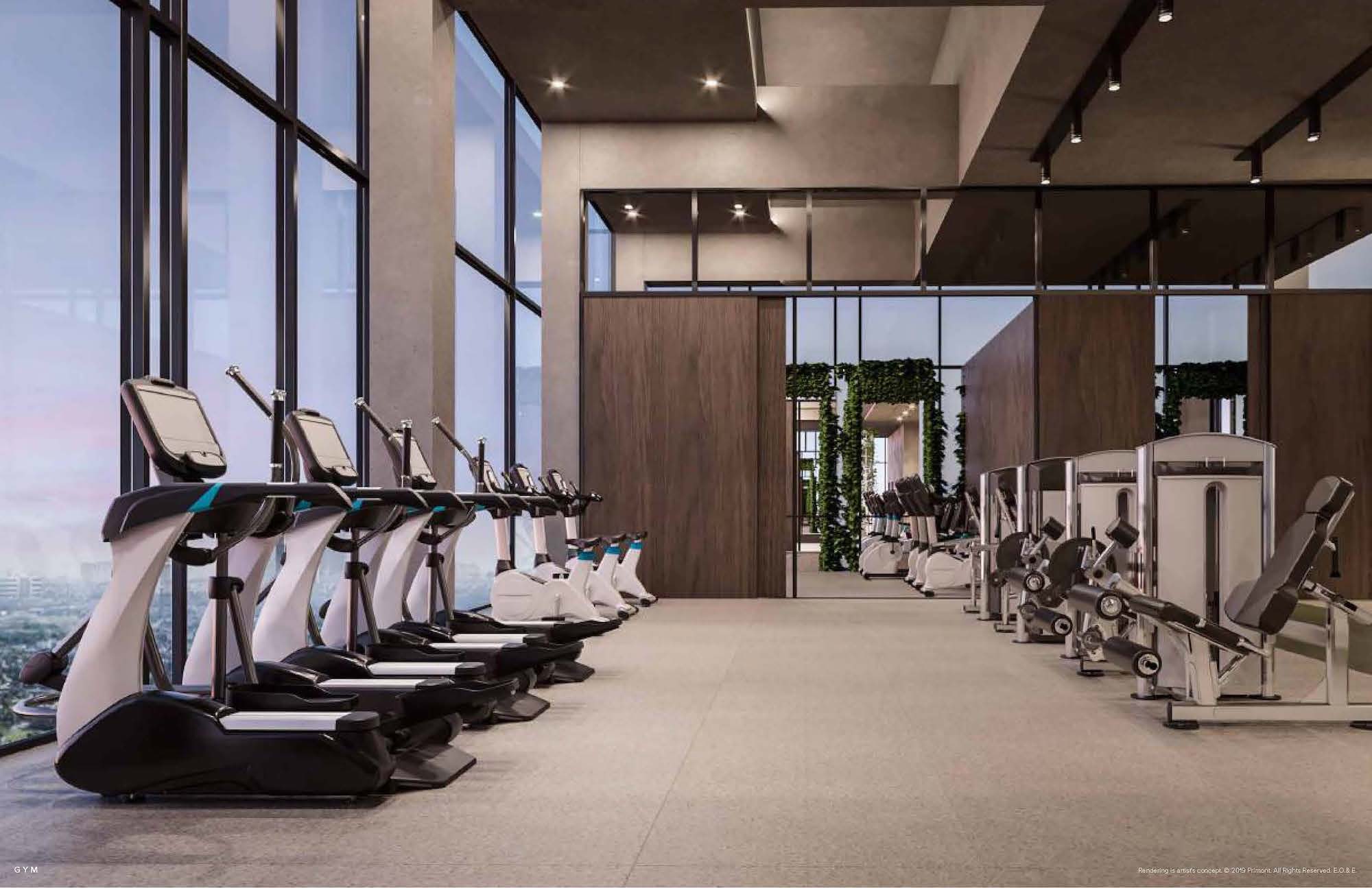 SXSW 2 gym with varying exercise equipment.