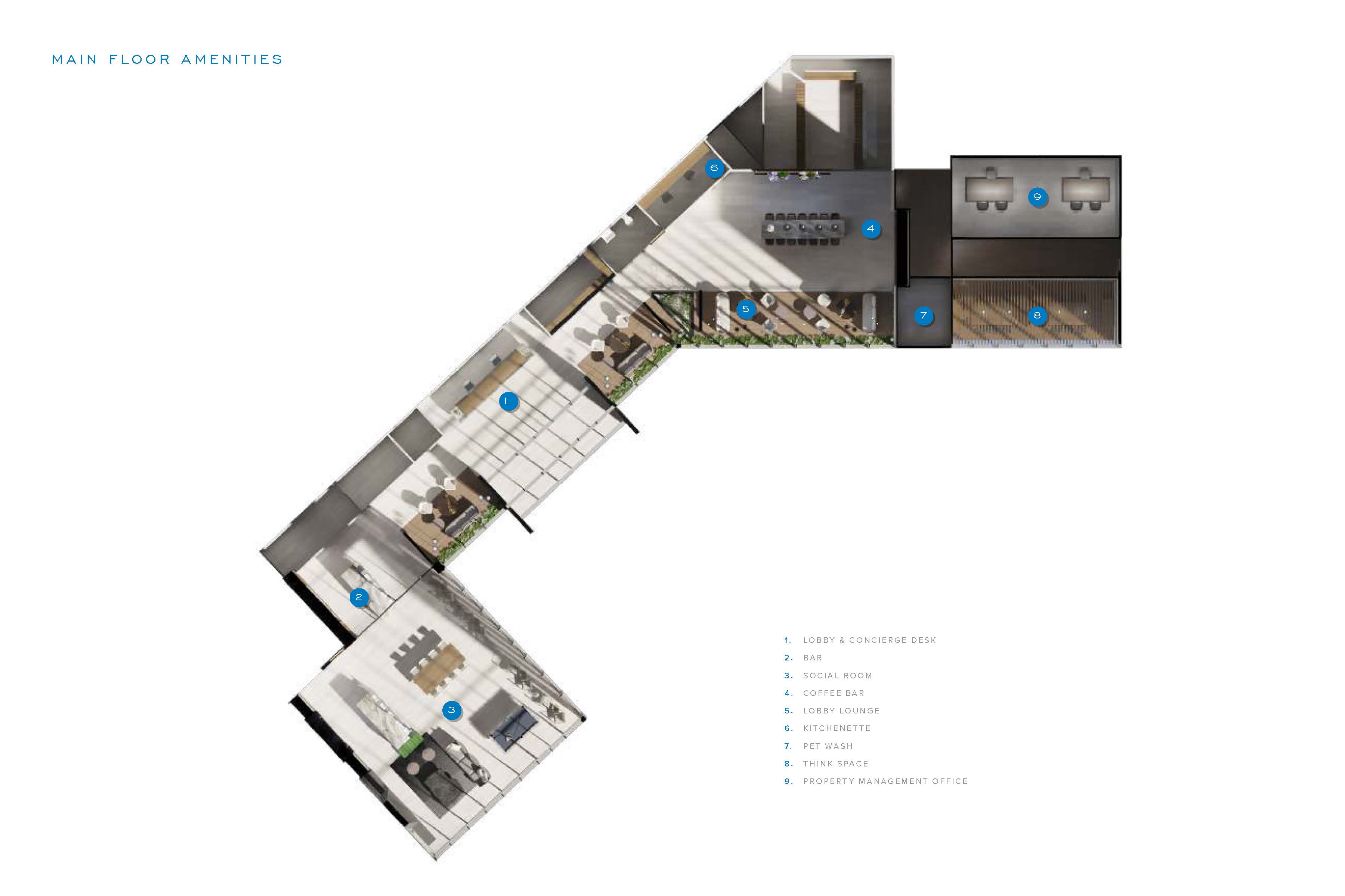 SXSW 2 main floor amenity map.