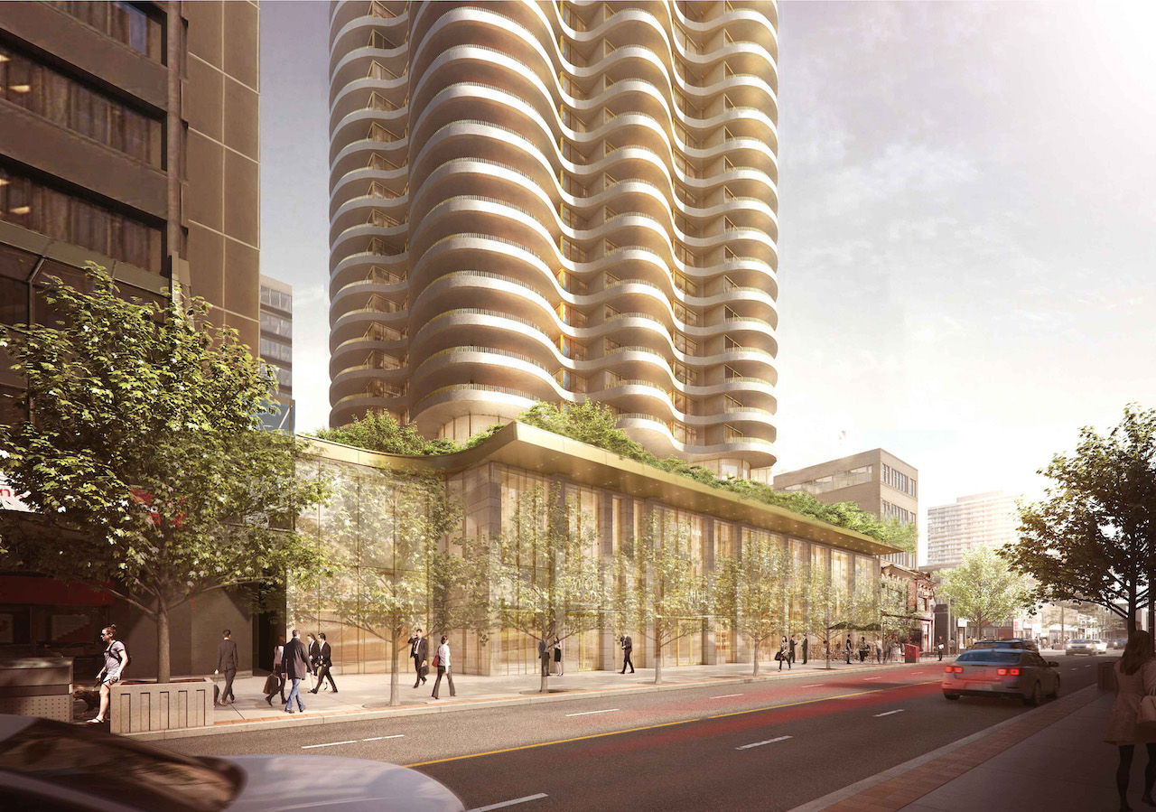 Exterior Rendering of Yonge + St. Clair Condos