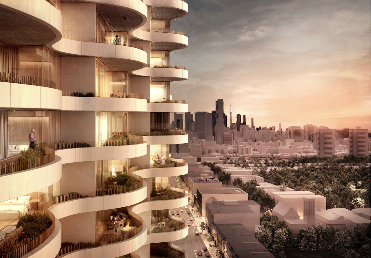 Exterior Rendering of Yonge + St. Clair Condos