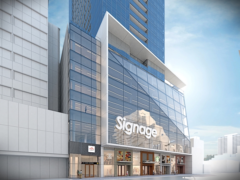 Exterior Rendering of Yonge + St. Clair Condos