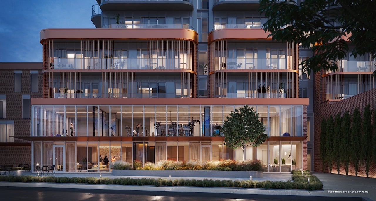 Brightwater Community exterior at night