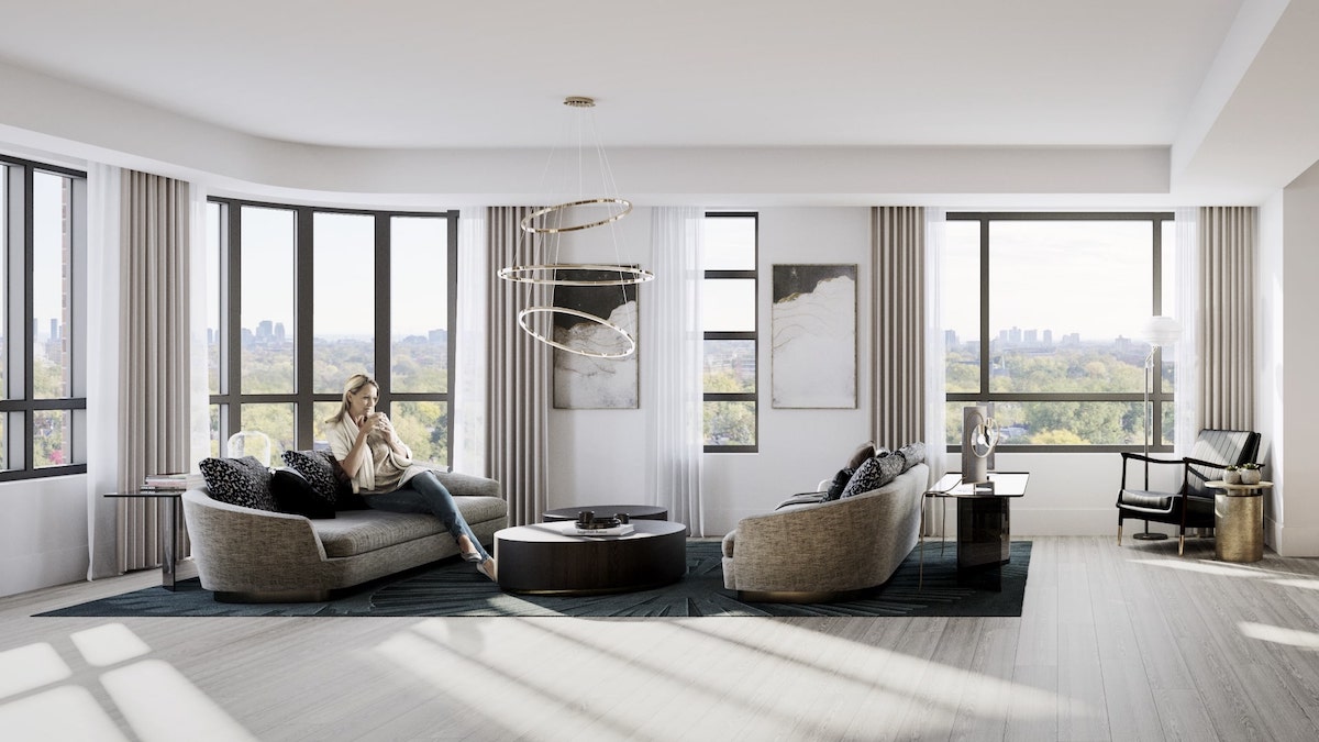 Rendering of Empire Maven Condos Interior Suite Living Room