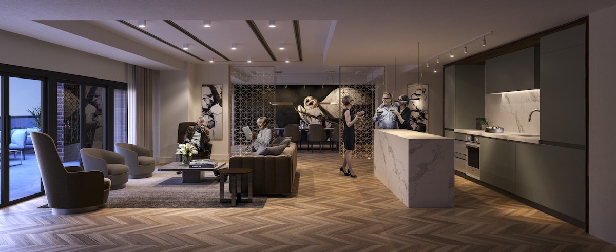 Rendering of Empire Maven Condos Party Room