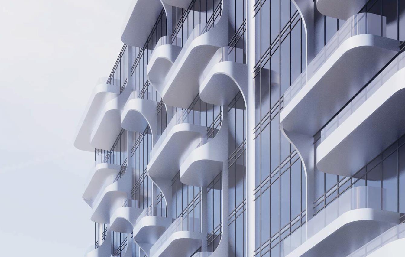 Building Siding Rendering of Anx Condos Toronto