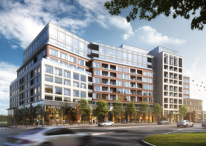 Full Exterior Rendering of Edenbridge Kingsway Condos