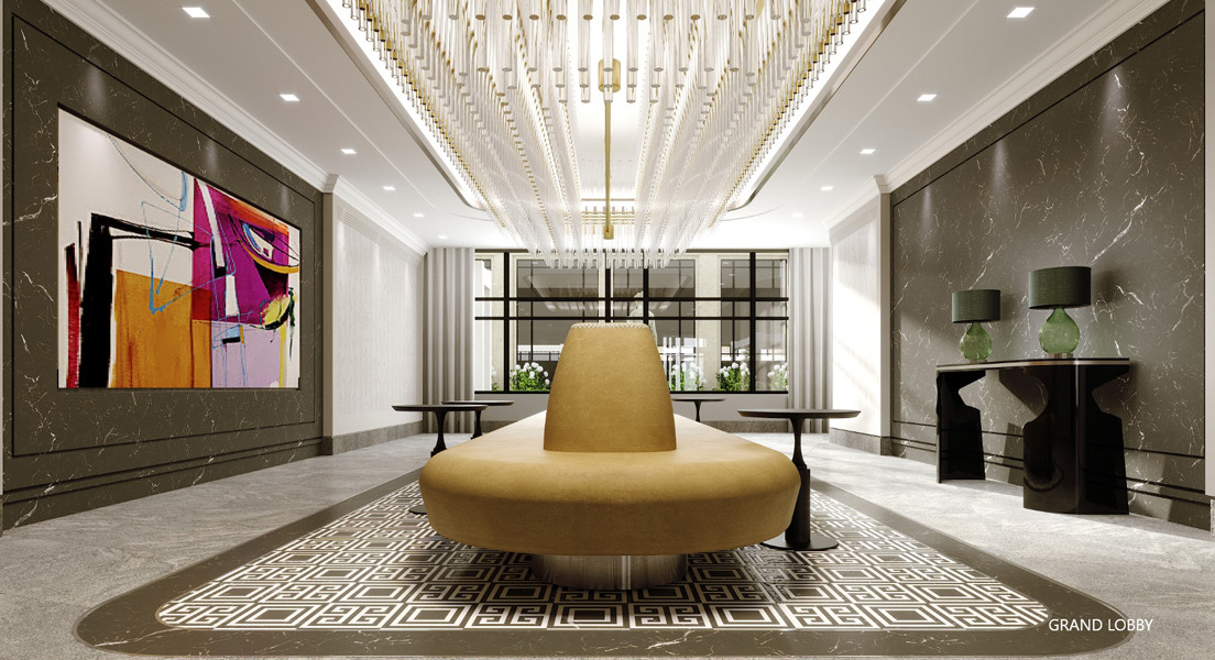 Lobby Rendering of Edenbridge Kingsway Condos
