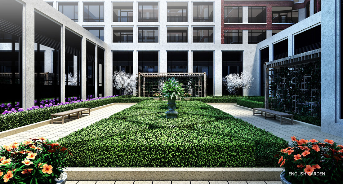 English Garden Rendering of Edenbridge Kingsway Condos