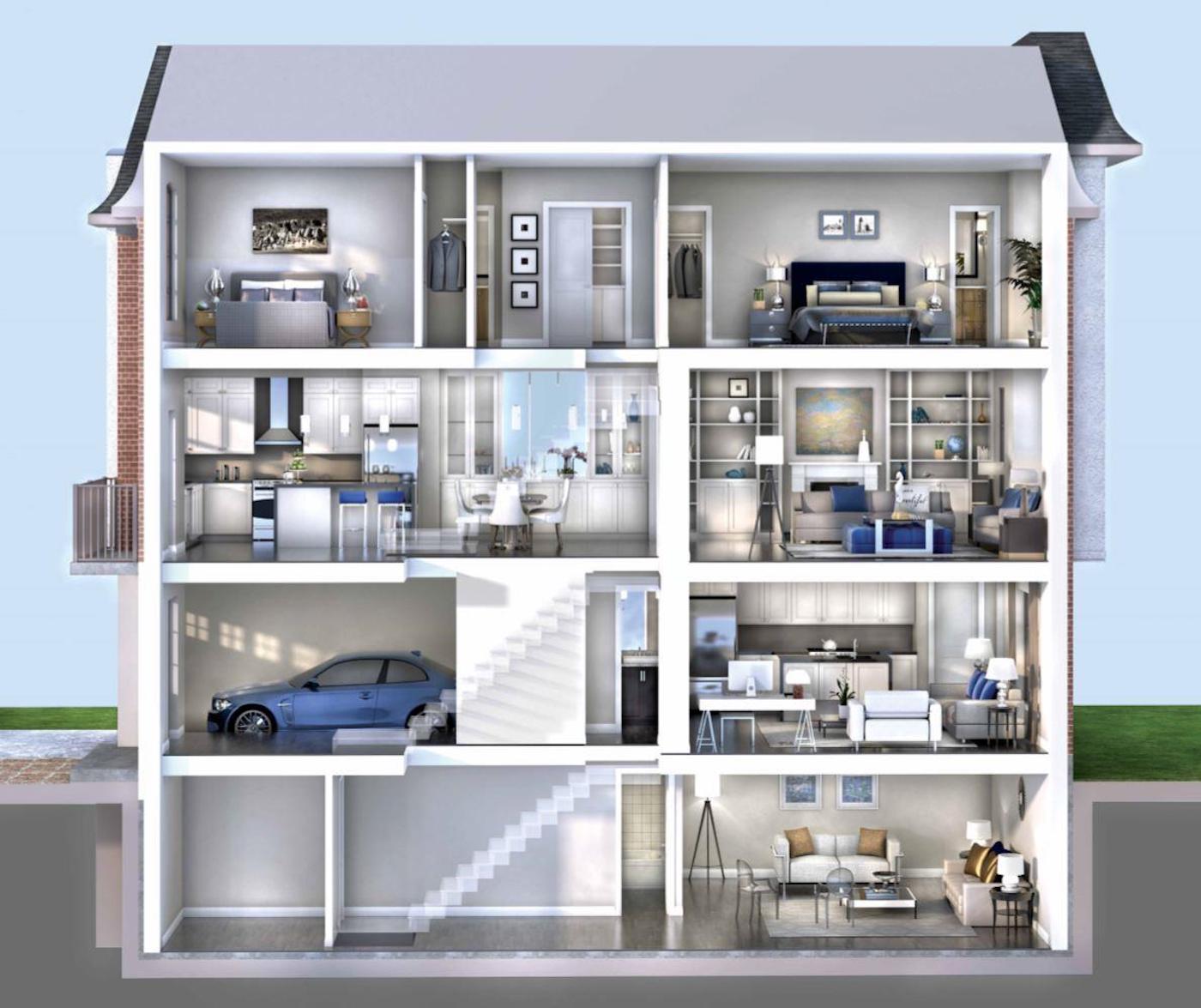 Interior Rendering of Meadowvale Lane Home Layout