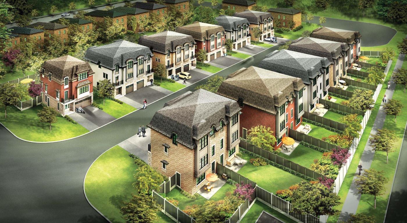 Exterior Rendering of Meadowvale Lane Homes