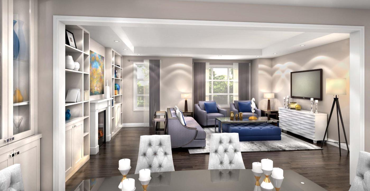 Interior Rendering of Meadowvale Lane Home Living Room